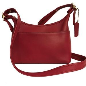 Vintage Coach Legacy Hobo Bag Red Leather